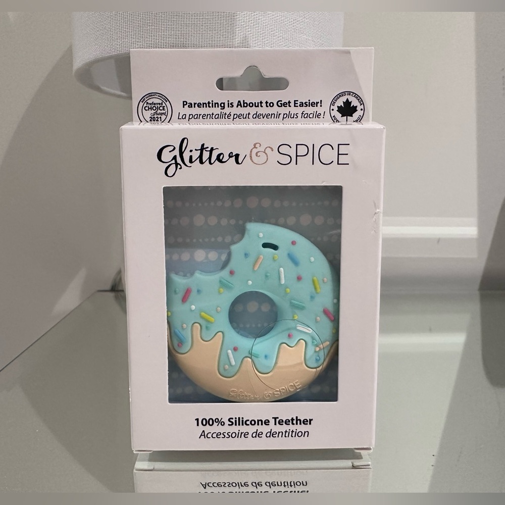 Glitter & Spice Donut Silicone Teether ~ Tutti Frutti NWT